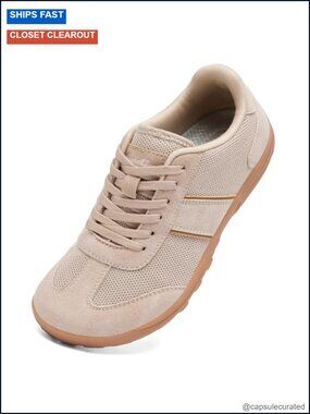 Women's Barefoot Trail Running Shoes Zero Drop Suede Sneakers Wide Toe Box